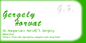 gergely horvat business card